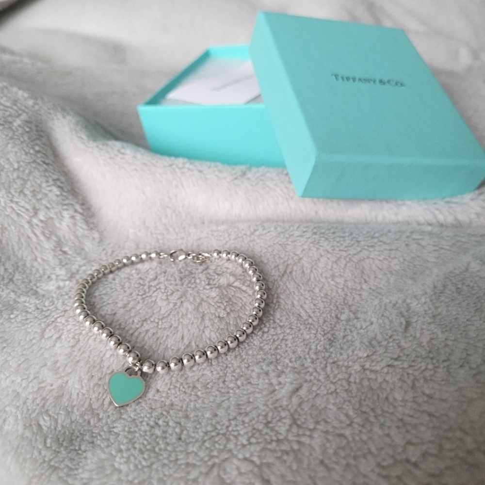 Return to Tiffany Blue Heart Tag Bead Bracelet